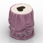 Seat Ikea с розовой тканью