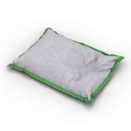 Green White Pillow 3d model