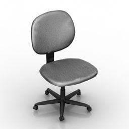 صندلی راحتی چرخ دار اداری مدل سه بعدی