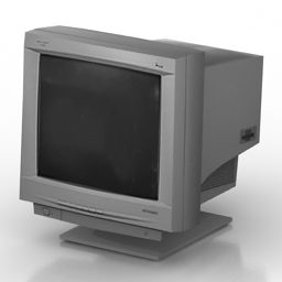 Old Pc Crt Monitor 3d model