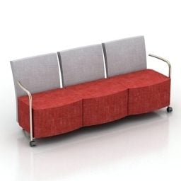 Public Furniture Sofa 3 Seats 3d model