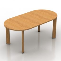 Ovalt bord til Boss 3d-model