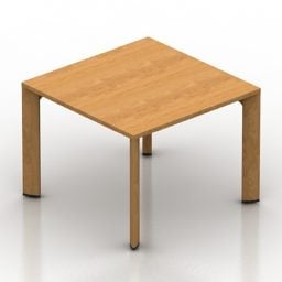 Dřevěný čtvercový stůl Apollo 3D model