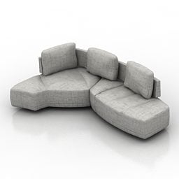 Modern Sofa Wing 3d model