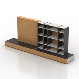 Tv Rack Book Shelves 3d model