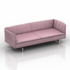 2 Seats Pink Sofa Milton