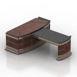 टेबल प्रागा डिज़ाइन 3डी मॉडल