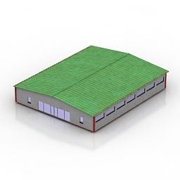 Scifi Factory Building 3d-modell