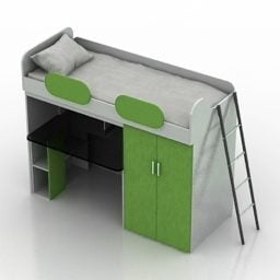 Small Locker Office Bookcase 3d model