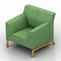 Groene fauteuil Pacific Design 3D-model
