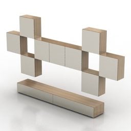 Mô hình 3d thiết kế hiện đại của Rack Cubo