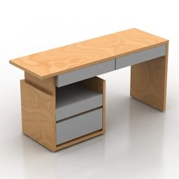 Office Working Table With Cabinet 3d model