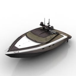 قارب صيد على شكل حيوان الحوت نموذج ثلاثي الأبعاد