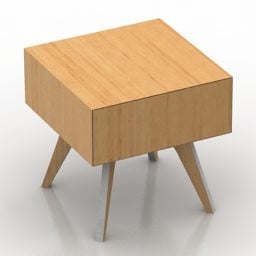 Simple Nightstand With Book 3d model