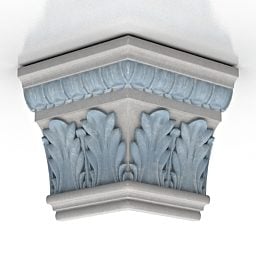 European Classic Carved Molding 3d model