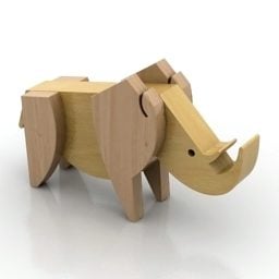 Model 3d Gajah Patung