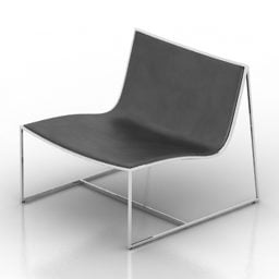 Black Leather Chair Alivar 3d model