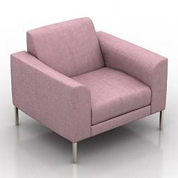Armchair Balance Pink Color 3d model