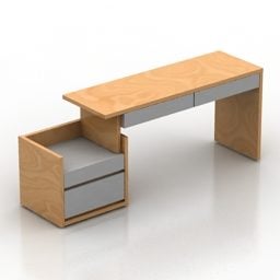 Working Table With Cabinet V1 3d model