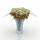 Glass Vase Flower V1