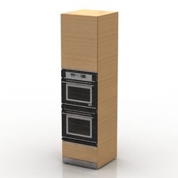 Armadietto del forno da cucina modello 3d