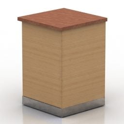 3д модель кухонного шкафа Square Island