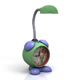 Old Table Clock Happy 3d model