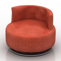 Mẫu ghế bành tròn Saba Design 3d