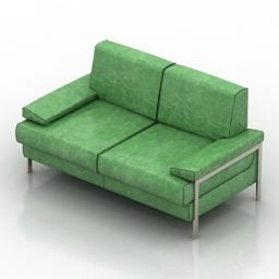 Sofa Green Fabric 3d model