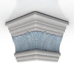 European Carving Plaster Component 3d model