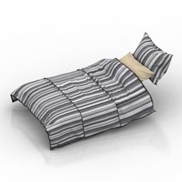 बिस्तर के कपड़े, तकिए, कंबल 3डी मॉडल