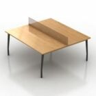 Drewniany kwadratowy stół biurowy