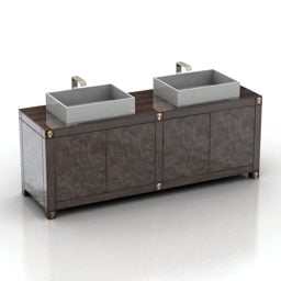 Wash Sink Stand Cabinet model 3d