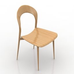 Wooden Chair Reflex Design 3d model