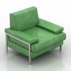 Зелена тканина крісла