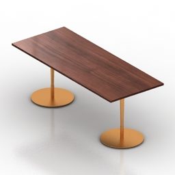 Brass Leg Rectangle Table 3d model