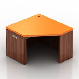 Wood Table Corner Design 3d model