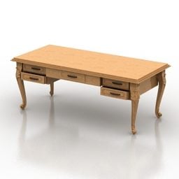 Klassisk bord för kontorsmöbler 3d-modell