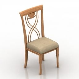 Wooden Restaurant Chair Design 3d model