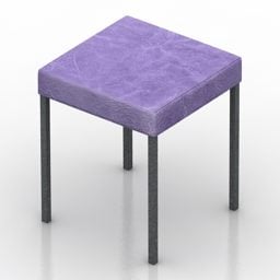 Modello 3d del sedile in tessuto viola