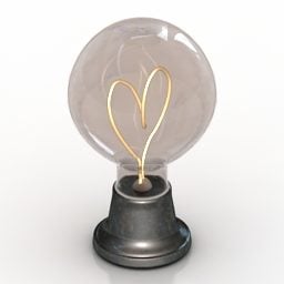 Lamp Hear Shape Bulb דגם תלת מימד