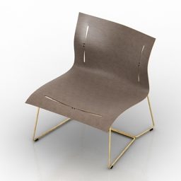 Plastic Chair Cuoio Design 3d model
