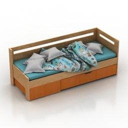 Bed Baby Furniture 3d model