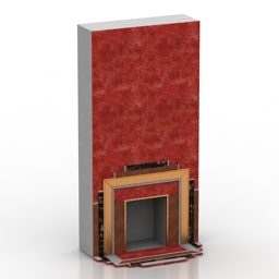 Home Fireplace Art Decor 3d model