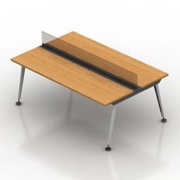 Table Rectangulaire Kayo Avec Plaque Séparée modèle 3D