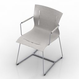 Simple Armchair Cuoio Design 3d model
