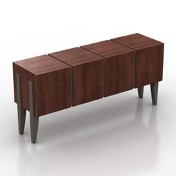 Tủ gỗ Michel Buffet Design mẫu 3d