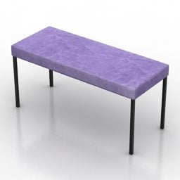 Living Room Seat Purple Fabric 3d model