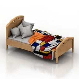 Παιδικό μονό κρεβάτι 3d μοντέλο