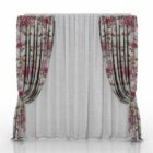 Floral Curtain Double Layers